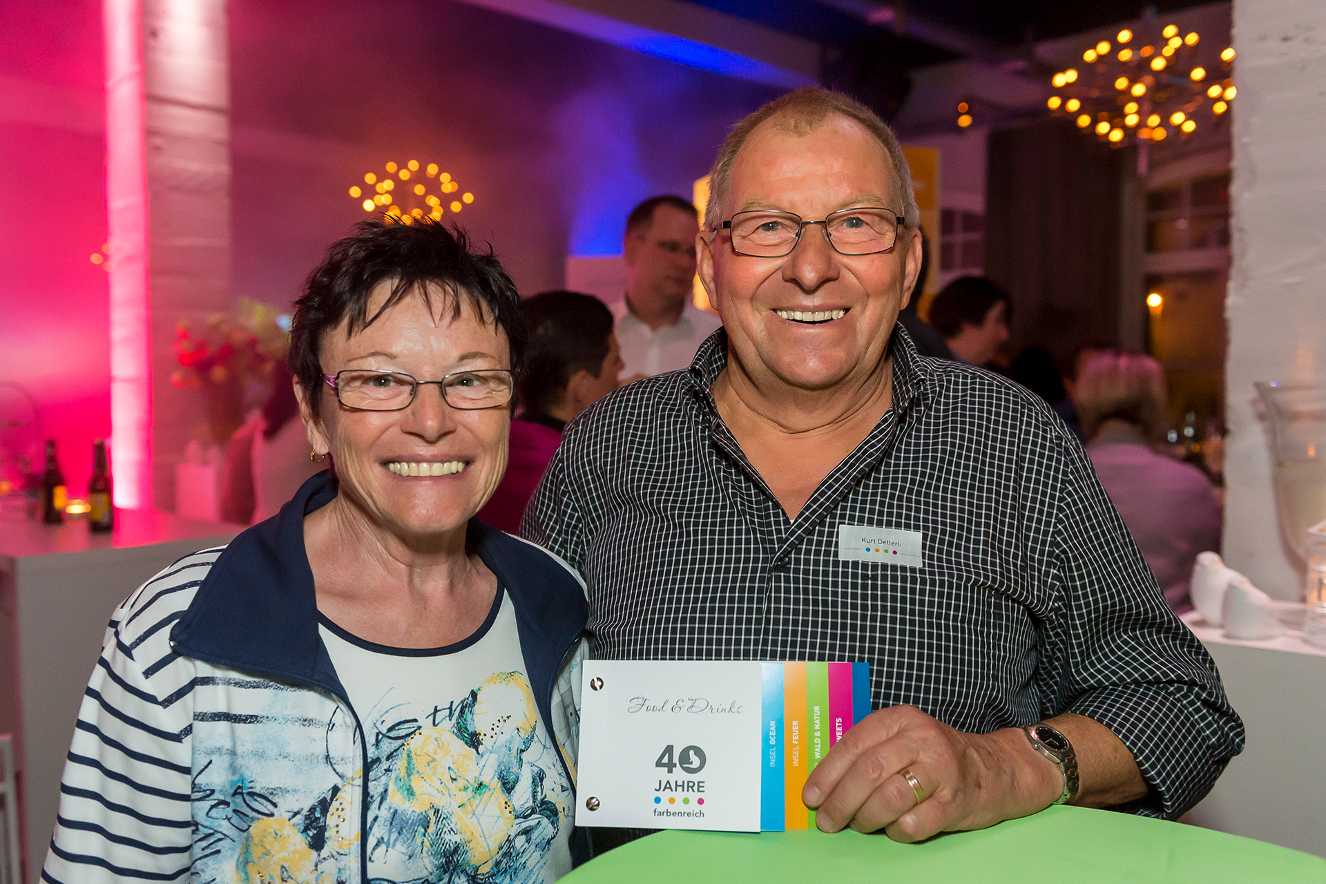 Unternehmensgründer Oetterlidruck AG am 40-Jahre Jubiläeumsevent Unternehmensgründer Erika und Kurt Oetterli am 40-Jahre-Jubiläumsevent von oetterlidruck.ch.