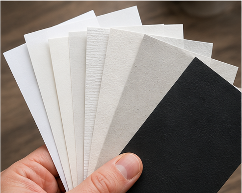 verschiedene papierarten für flyer und broschüren vergleichen