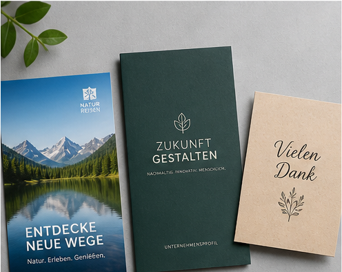 unterschiedliche papierarten für flyer und broschüren